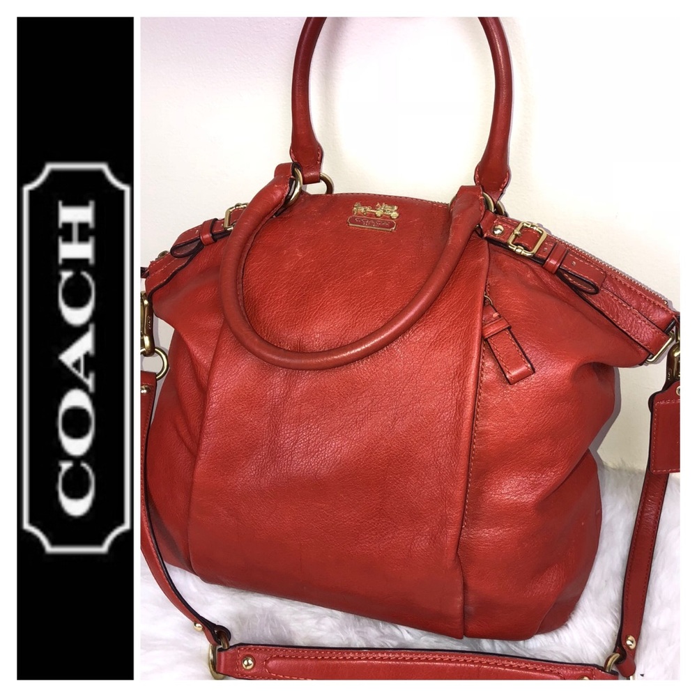 Coach Signature Leather Crossbody Satchel